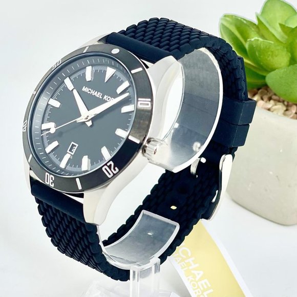 NWT MICHAEL KORS Layton Silicone Mesh Watch MK8819 - Picture 4 of 9